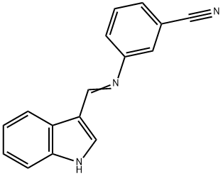 3-[(1H-indol-3-ylmethylene)amino]benzonitrile Struktur