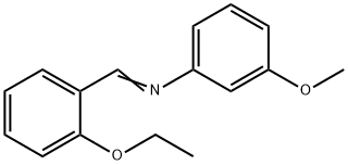 N-(2-ethoxybenzylidene)-3-methoxyaniline Struktur