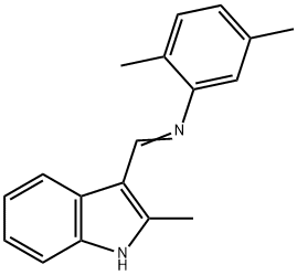 (2,5-dimethylphenyl)[(2-methyl-1H-indol-3-yl)methylene]amine Struktur