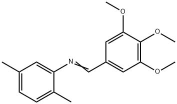 (2,5-dimethylphenyl)(3,4,5-trimethoxybenzylidene)amine Struktur