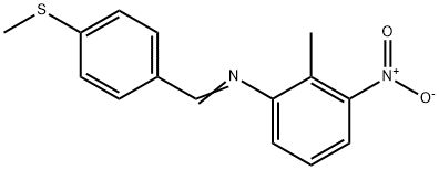 (2-methyl-3-nitrophenyl)[4-(methylsulfanyl)benzylidene]amine Struktur