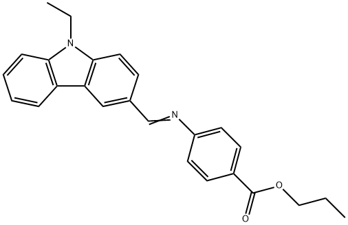 propyl 4-{[(9-ethyl-9H-carbazol-3-yl)methylene]amino}benzoate Struktur