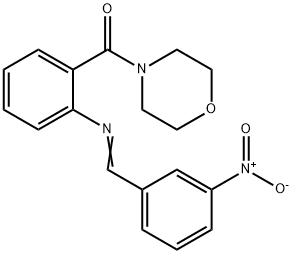 2-(4-morpholinylcarbonyl)-N-(3-nitrobenzylidene)aniline Struktur