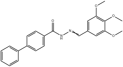 N'-(3,4,5-trimethoxybenzylidene)-4-biphenylcarbohydrazide Struktur