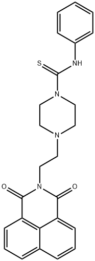 4-(2-(1,3-dioxo-1H-benzo[de]isoquinolin-2(3H)-yl)ethyl)-N-phenylpiperazine-1-carbothioamide Struktur