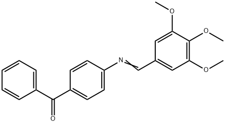 phenyl{4-[(3,4,5-trimethoxybenzylidene)amino]phenyl}methanone Struktur