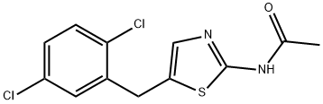 N-(5-(2,5-dichlorobenzyl)thiazol-2-yl)acetamide Struktur