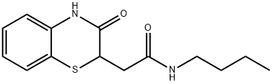 N-butyl-2-(3-oxo-3,4-dihydro-2H-benzo[b][1,4]thiazin-2-yl)acetamide Struktur