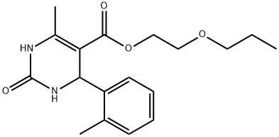 2-propoxyethyl 6-methyl-4-(2-methylphenyl)-2-oxo-1,2,3,4-tetrahydropyrimidine-5-carboxylate Struktur