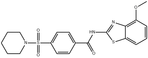 N-(4-methoxybenzo[d]thiazol-2-yl)-4-(piperidin-1-ylsulfonyl)benzamide Struktur