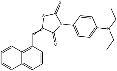 (Z)-3-(4-(diethylamino)phenyl)-5-(naphthalen-1-ylmethylene)-2-thioxothiazolidin-4-one Struktur