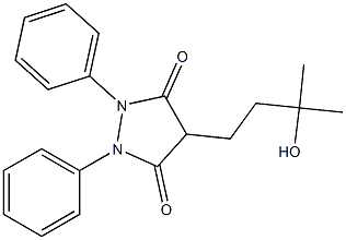 3,5-Pyrazolidinedione,4-(3-hydroxy-3-methylbutyl)-1,2-diphenyl- Struktur