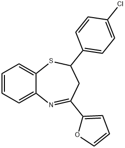 2-(4-chlorophenyl)-4-(furan-2-yl)-2,3-dihydrobenzo[b][1,4]thiazepine Struktur