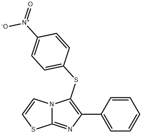 5-((4-nitrophenyl)thio)-6-phenylimidazo[2,1-b]thiazole Struktur