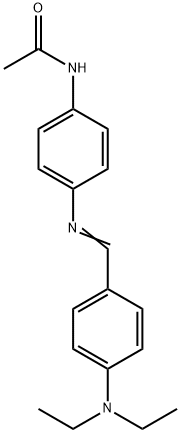 N-(4-{[4-(diethylamino)benzylidene]amino}phenyl)acetamide Struktur