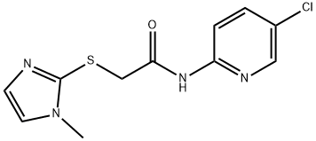 N-(5-chloropyridin-2-yl)-2-(1-methylimidazol-2-yl)sulfanylacetamide Struktur