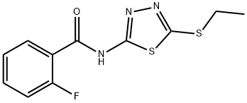 N-(5-(ethylthio)-1,3,4-thiadiazol-2-yl)-2-fluorobenzamide Struktur