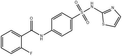 2-fluoro-N-(4-(N-(thiazol-2-yl)sulfamoyl)phenyl)benzamide Struktur