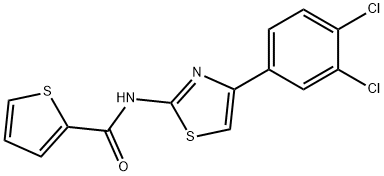 N-(4-(3,4-dichlorophenyl)thiazol-2-yl)thiophene-2-carboxamide Struktur