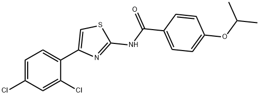 N-(4-(2,4-dichlorophenyl)thiazol-2-yl)-4-isopropoxybenzamide Struktur