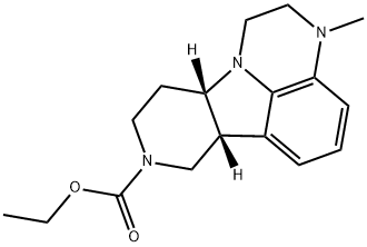 (6bR,10aS)-Ethyl 3-methyl-2,3,6b,7,10,10a-hexahydro-1H-pyrido[3',4':4,5]pyrrolo[1,2,3-de]quinoxaline-8(9H)-carboxylate Struktur