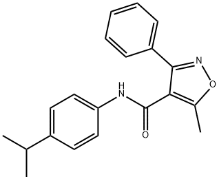 5-methyl-3-phenyl-N-(4-propan-2-ylphenyl)-1,2-oxazole-4-carboxamide Struktur