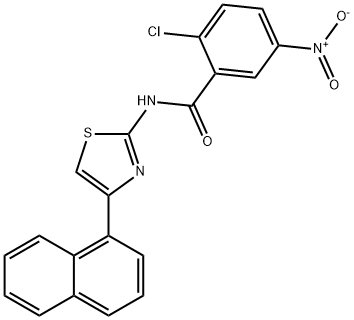 (Z)-2-chloro-N-(4-(naphthalen-1-yl)thiazol-2(3H)-ylidene)-5-nitrobenzamide Struktur