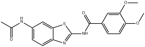 N-(6-acetamidobenzo[d]thiazol-2-yl)-3,4-dimethoxybenzamide Struktur