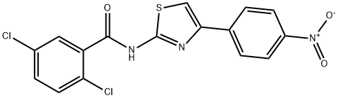 2,5-dichloro-N-(4-(4-nitrophenyl)thiazol-2-yl)benzamide Struktur