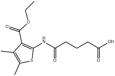 5-((3-(ethoxycarbonyl)-4,5-dimethylthiophen-2-yl)amino)-5-oxopentanoic acid Struktur