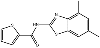 N-(4,6-dimethylbenzo[d]thiazol-2-yl)thiophene-2-carboxamide Struktur