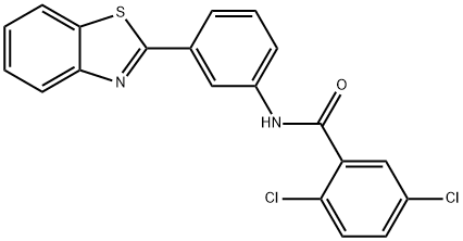 N-(3-(benzo[d]thiazol-2-yl)phenyl)-2,5-dichlorobenzamide Struktur