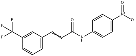 (E)-N-(4-nitrophenyl)-3-(3-(trifluoromethyl)phenyl)acrylamide Struktur