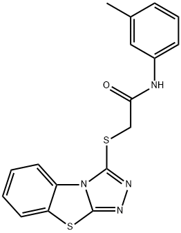 2-(benzo[4,5]thiazolo[2,3-c][1,2,4]triazol-3-ylthio)-N-(m-tolyl)acetamide Struktur