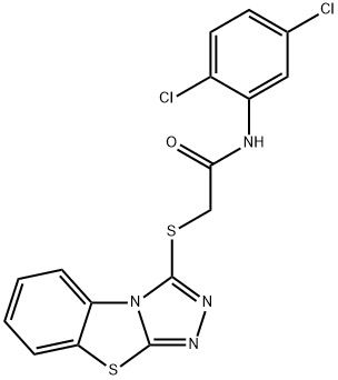 2-(benzo[4,5]thiazolo[2,3-c][1,2,4]triazol-3-ylthio)-N-(2,5-dichlorophenyl)acetamide Struktur