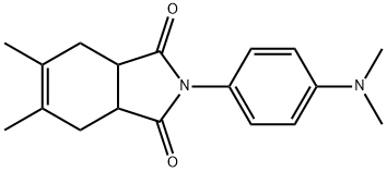 2-(4-(dimethylamino)phenyl)-5,6-dimethyl-3a,4,7,7a-tetrahydro-1H-isoindole-1,3(2H)-dione Struktur