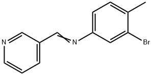 (3-bromo-4-methylphenyl)(3-pyridinylmethylene)amine Struktur