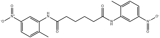 N,N'-bis(2-methyl-5-nitrophenyl)hexanediamide Struktur