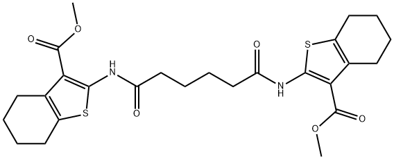 dimethyl 2,2'-[(1,6-dioxo-1,6-hexanediyl)di(imino)]bis(4,5,6,7-tetrahydro-1-benzothiophene-3-carboxylate) Struktur