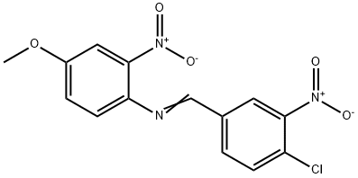 N-(4-chloro-3-nitrobenzylidene)-4-methoxy-2-nitroaniline Struktur