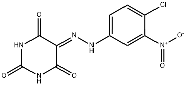 5-[(4-chloro-3-nitrophenyl)hydrazono]-2,4,6(1H,3H,5H)-pyrimidinetrione Struktur