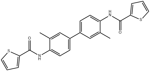 N,N'-(3,3'-dimethyl-4,4'-biphenyldiyl)di(2-thiophenecarboxamide) Struktur