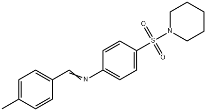 N-(4-methylbenzylidene)-4-(1-piperidinylsulfonyl)aniline Struktur