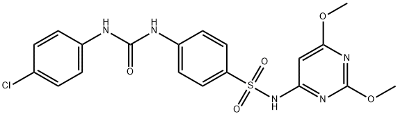 4-({[(4-chlorophenyl)amino]carbonyl}amino)-N-(2,6-dimethoxy-4-pyrimidinyl)benzenesulfonamide Struktur