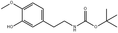 N-(Boc)-3'-hydroxy-4'-methoxyphenethylamine Struktur