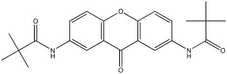 N,N-(9-oxo-9H-xanthene-2,7-diyl)bis(2,2-dimethylpropanamide) Struktur