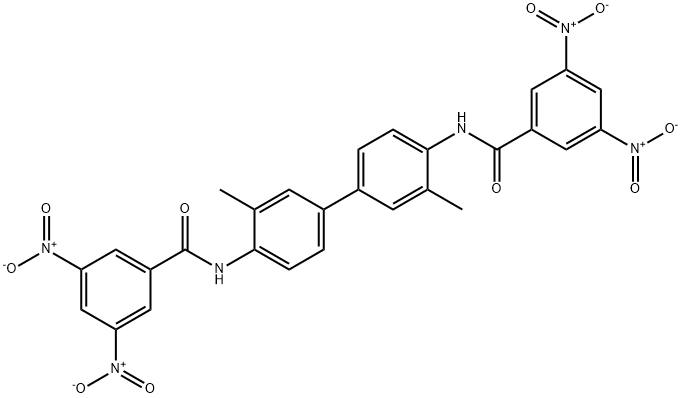 N,N'-(3,3'-dimethyl-4,4'-biphenyldiyl)bis(3,5-dinitrobenzamide) Struktur