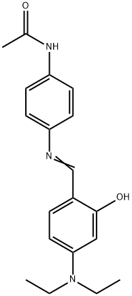 N-(4-{[4-(diethylamino)-2-hydroxybenzylidene]amino}phenyl)acetamide Struktur