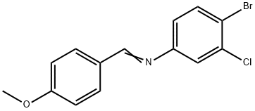 (4-bromo-3-chlorophenyl)(4-methoxybenzylidene)amine Struktur