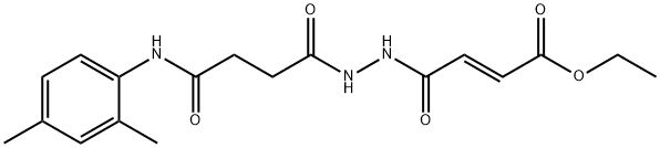 ethyl 4-(2-{4-[(2,4-dimethylphenyl)amino]-4-oxobutanoyl}hydrazino)-4-oxo-2-butenoate Struktur